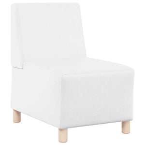 Modulares armfreies Sofa, 2-teilig, Weiß Kunstleder