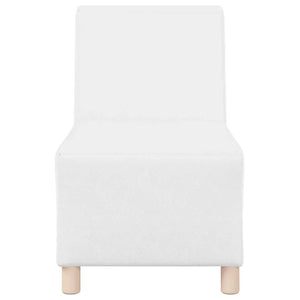 Modulares armfreies Sofa, 2-teilig, Weiß Kunstleder