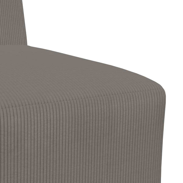 Modulares Armloses Sofa, 2er Set, Hellgrau