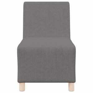Modulares Armloses Sofa, 2er Set, Hellgrau