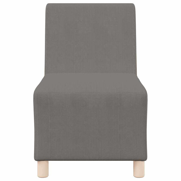 Modulares Armloses Sofa, 2er Set, Hellgrau