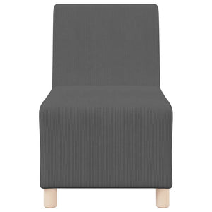 Modulares armloses Sofa, 2er-Set, Dunkelgrau
