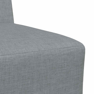 Modulares armfreies Sofa, hellgrau, 3-teilig