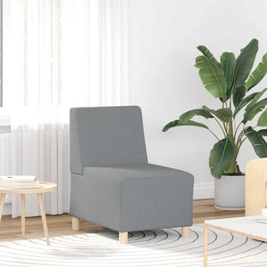 Modulares armfreies Sofa, hellgrau, 3-teilig
