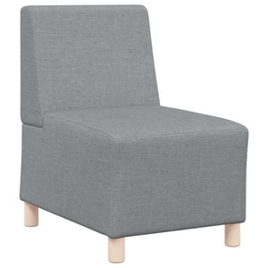 Modulares armfreies Sofa, hellgrau, 3-teilig