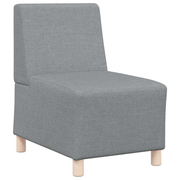 Modulares armfreies Sofa, hellgrau, 3-teilig