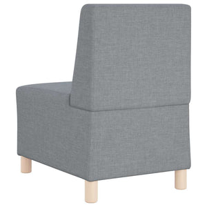 Modulares armfreies Sofa, hellgrau, 3-teilig