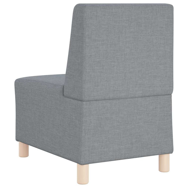 Modulares armfreies Sofa, hellgrau, 3-teilig