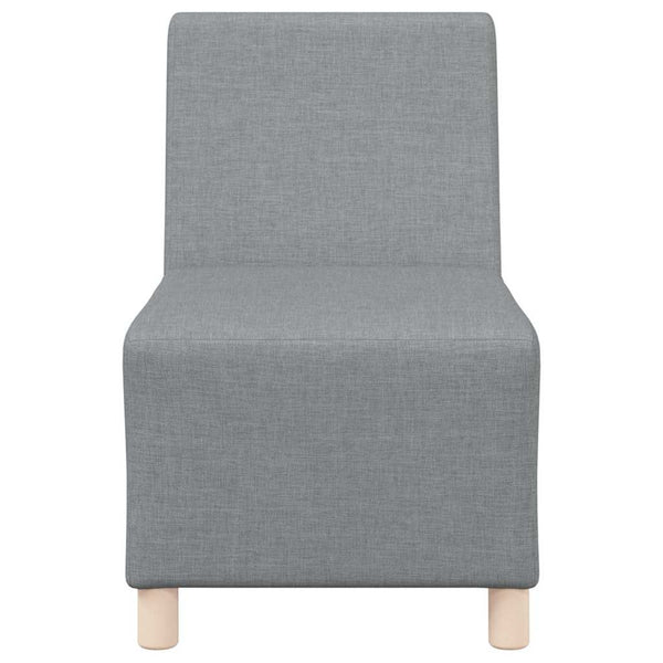 Modulares armfreies Sofa, hellgrau, 3-teilig