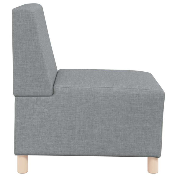 Modulares armfreies Sofa, hellgrau, 3-teilig