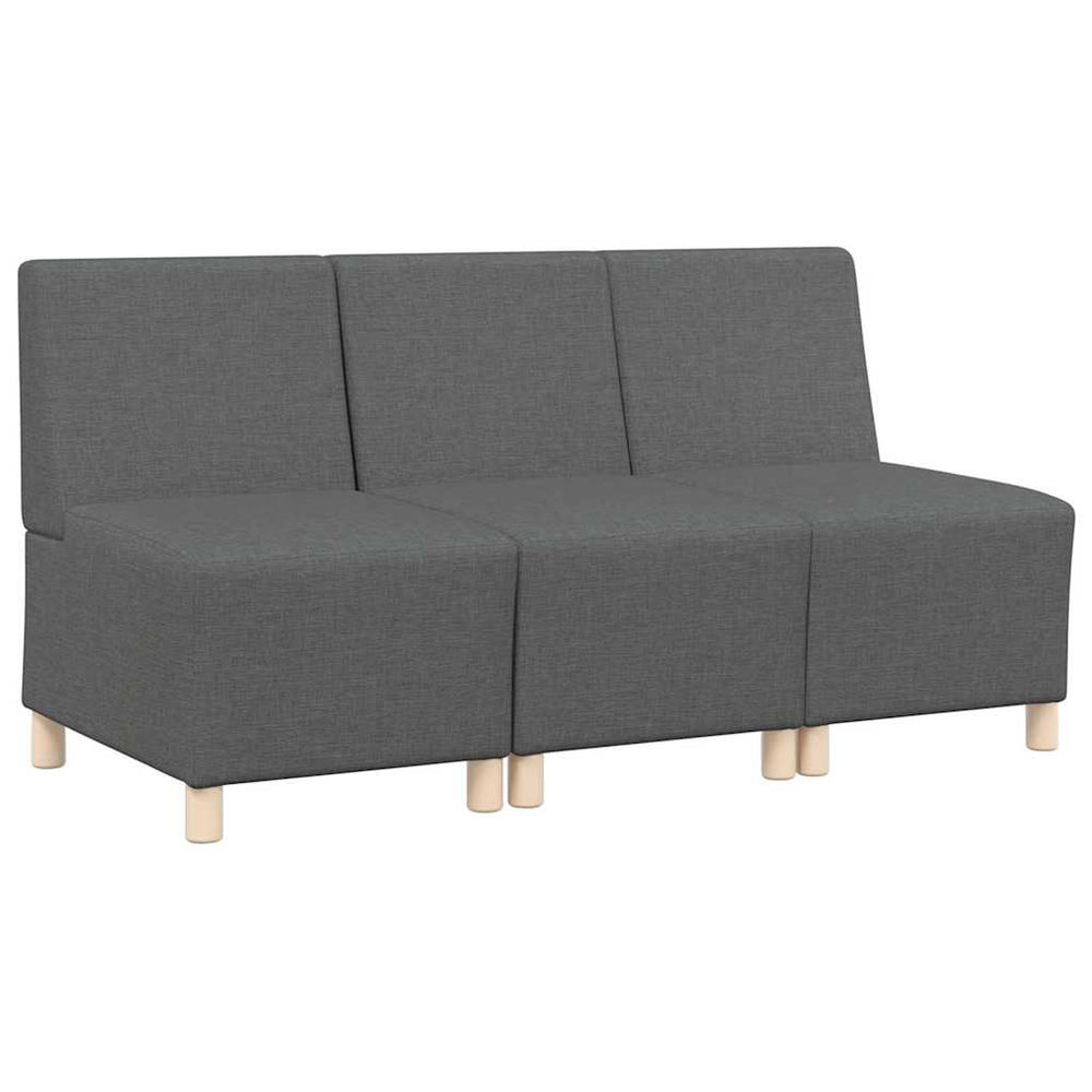 Modulares Sofa ohne Armlehne, 3-teilig, Dunkelgrau