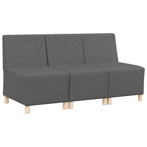 Modulares Sofa ohne Armlehne, 3-teilig, Dunkelgrau