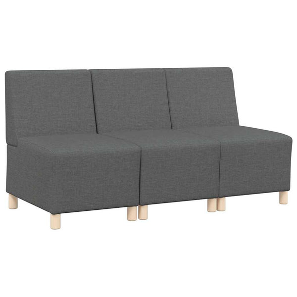 Modulares Sofa ohne Armlehne, 3-teilig, Dunkelgrau