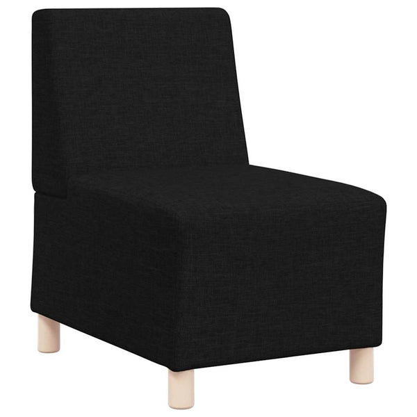 Modulares armloses Sofa, 3-teilig, Schwarz