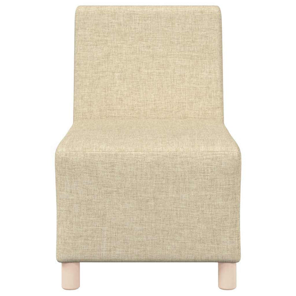 Modulares, armloses Sofa, 3-teilig, Creme