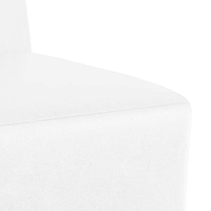 Modulares Armfreies Sofa Weiß Kunstleder 3er Set