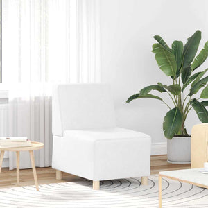 Modulares Armfreies Sofa Weiß Kunstleder 3er Set