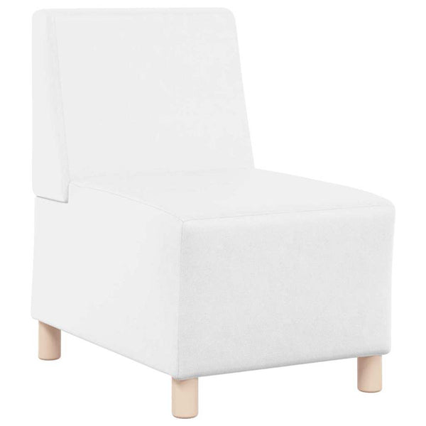 Modulares Armfreies Sofa Weiß Kunstleder 3er Set