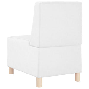 Modulares Armfreies Sofa Weiß Kunstleder 3er Set