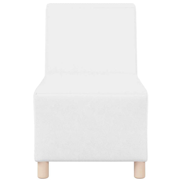 Modulares Armfreies Sofa Weiß Kunstleder 3er Set