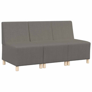 vidaXL Canapé modulaire sans accoudoirs 3 pcs Gris clair 55 x 74 x 82 cm