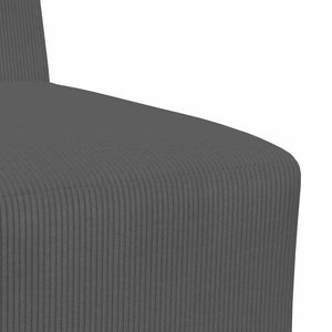 Modulares armloses Sofa, 3-teilig, Dunkelgrau