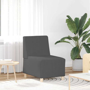 Modulares armloses Sofa, 3-teilig, Dunkelgrau