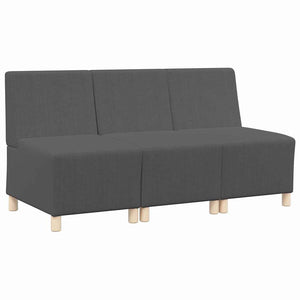 Modulares armloses Sofa, 3-teilig, Dunkelgrau