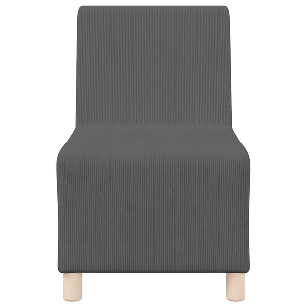 Modulares armloses Sofa, 3-teilig, Dunkelgrau