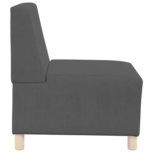 Modulares armloses Sofa, 3-teilig, Dunkelgrau