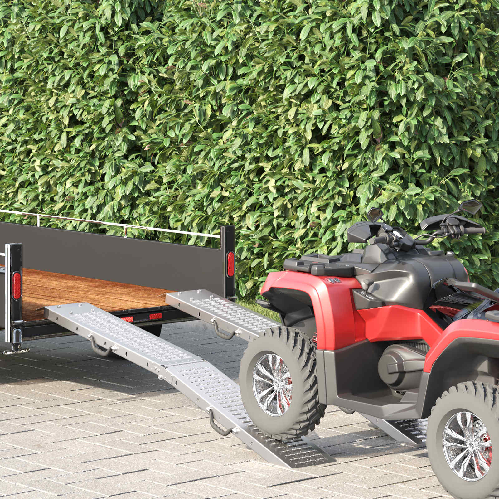 Faltbare Auffahrrampen, 2er Set, 200kg