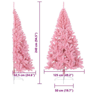 Rosa Künstlicher Weihnachtsbaum Vorbeleuchtet 240cm