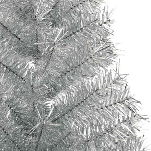 vidaXL Sapin de Noël artificiel pré-éclairé Argent 180 cm PET