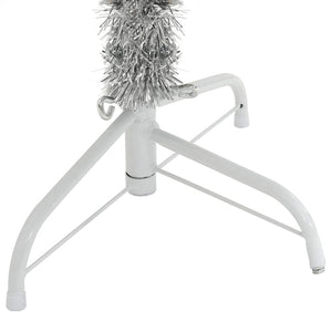 vidaXL Sapin de Noël artificiel pré-éclairé Argent 180 cm PET
