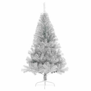 vidaXL Sapin de Noël artificiel pré-éclairé Argent 180 cm PET