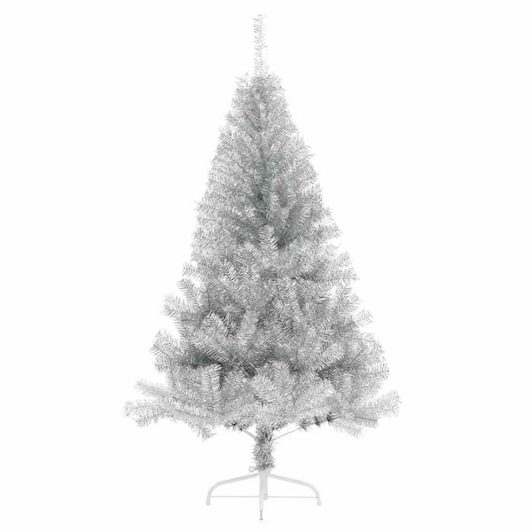 vidaXL Sapin de Noël artificiel pré-éclairé Argent 180 cm PET