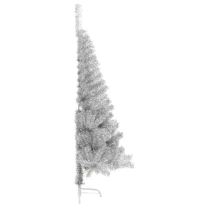 vidaXL Sapin de Noël artificiel pré-éclairé Argent 180 cm PET