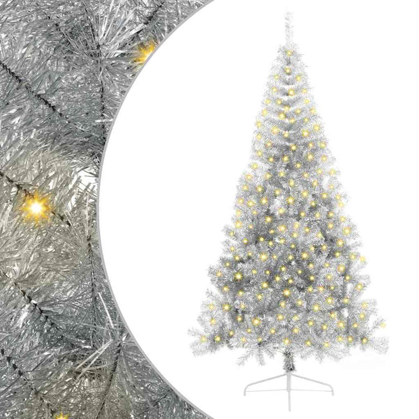 Silberner LED Weihnachtsbaum 240cm