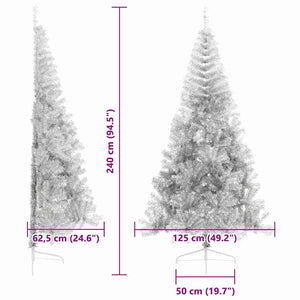 Silberner LED Weihnachtsbaum 240cm