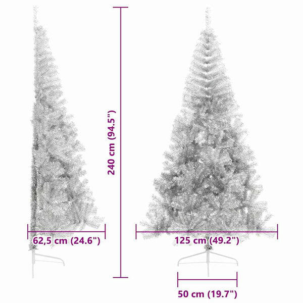 Silberner LED Weihnachtsbaum 240cm