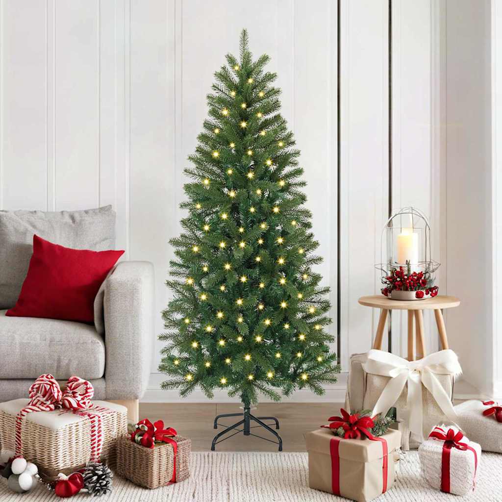 vidaXL Sapin de Noël artificiel avec 150 LED Vert 150 cm PE et PVC