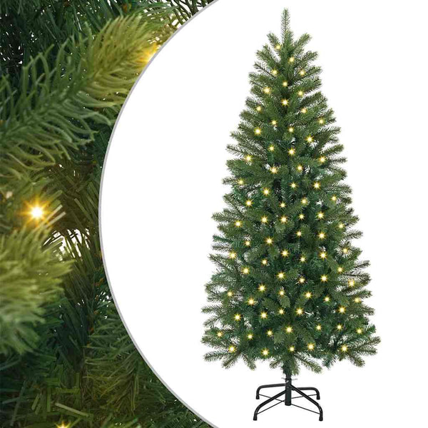 vidaXL Sapin de Noël artificiel avec 150 LED Vert 150 cm PE et PVC