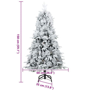 Weißer klappbarer künstlicher Weihnachtsbaum 150cm
