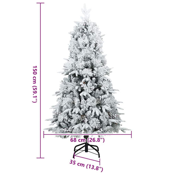 Weißer klappbarer künstlicher Weihnachtsbaum 150cm