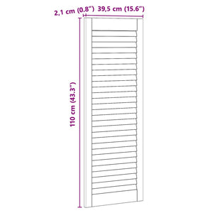 Massivholz Schranktür Kiefer Natur 110 cm