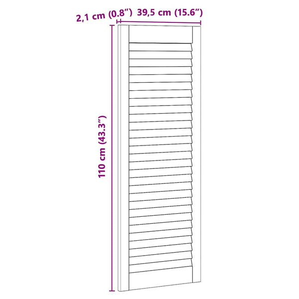 Massivholz Schranktür Kiefer Natur 110 cm