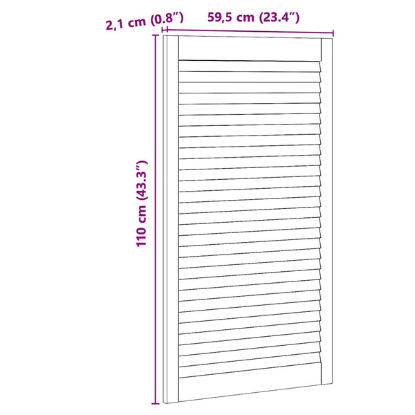 Massivholz Schranktür Kiefer Natur 110 cm