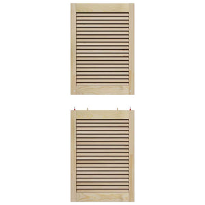 Schranktür 2er Set Kiefer Natur 49,5x140,5 cm