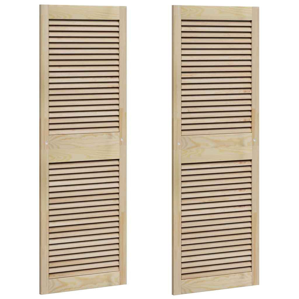 Schranktür 2er Set Kiefer Natur 49,5x140,5 cm