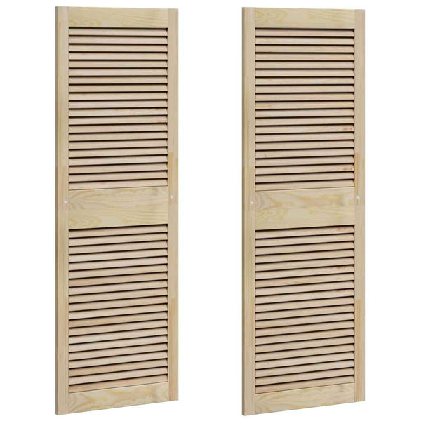 Schranktür 2er Set Kiefer Natur 49,5x140,5 cm